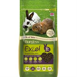 Burgess Excel Nuggets Adult Rabbit MINT. Kaninfoder til voksne. 10 kg